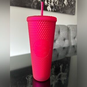 2023 Hot Pink studded Starbucks tumbler